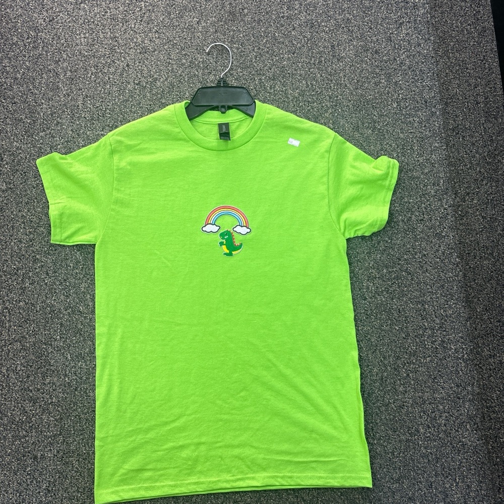 Great rainbow Dino t-shirt ( small)